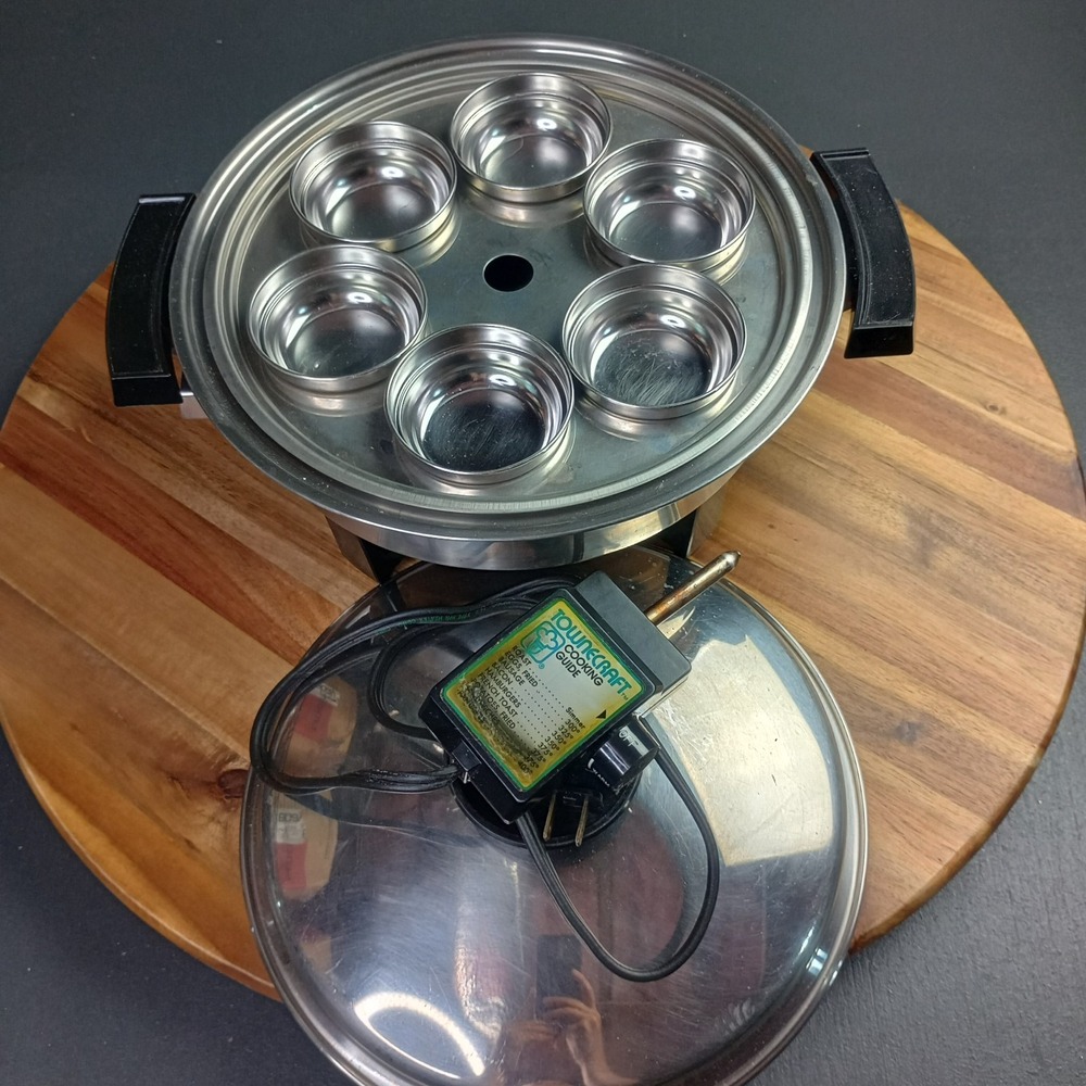 Townecraft Stainless Steel Electric Skiller 17450 Egg Poacher‎ Insert USA Made